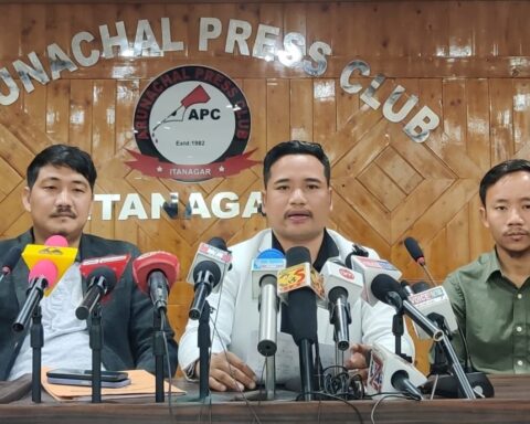 Representatives of ANSU at Arunachal Press Club in Itanagar